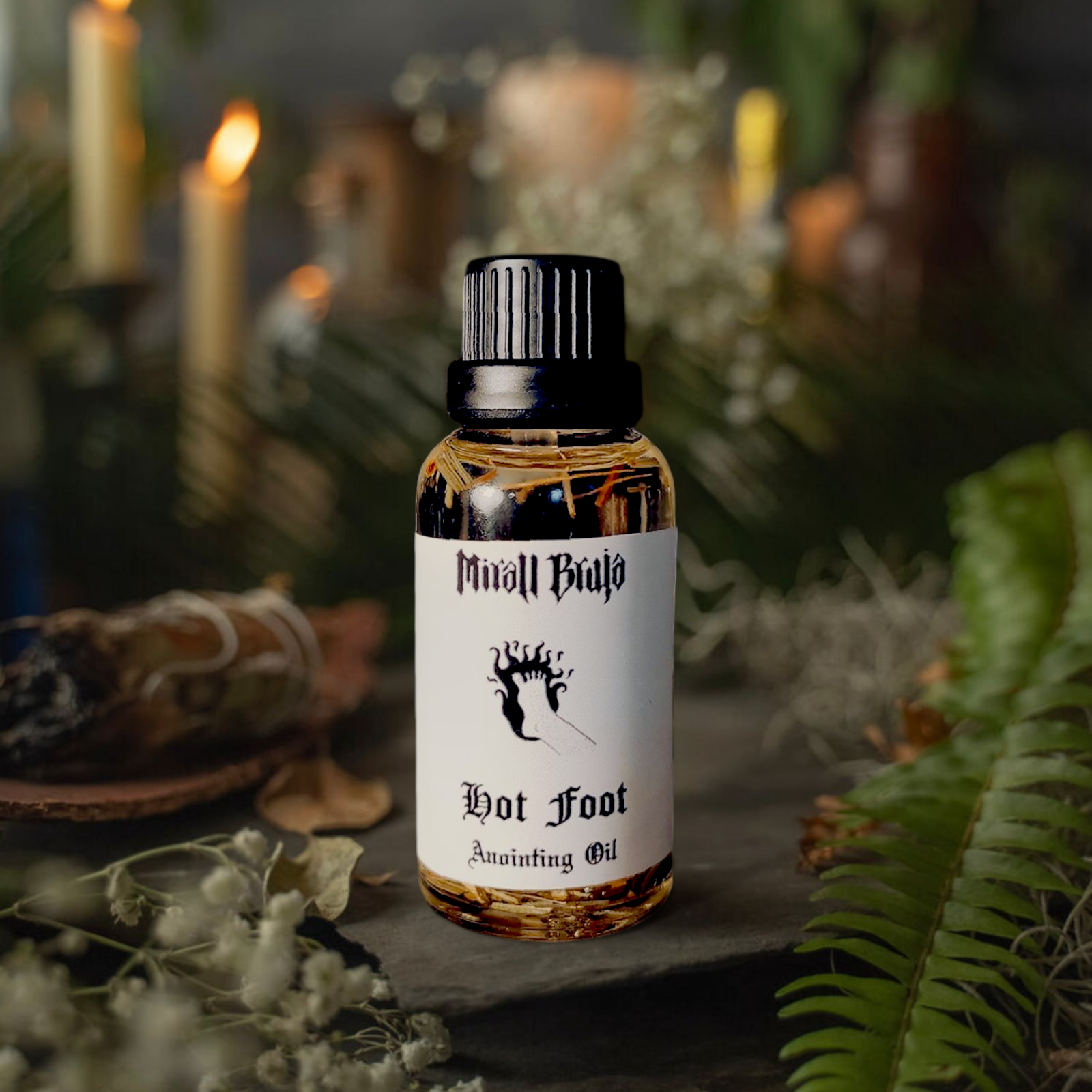 HOT FOOT OIL, Make someone leave you and stay far away. Intention Oil