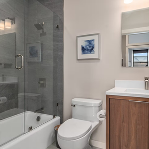 South End Condo Contemporary Bathrooms