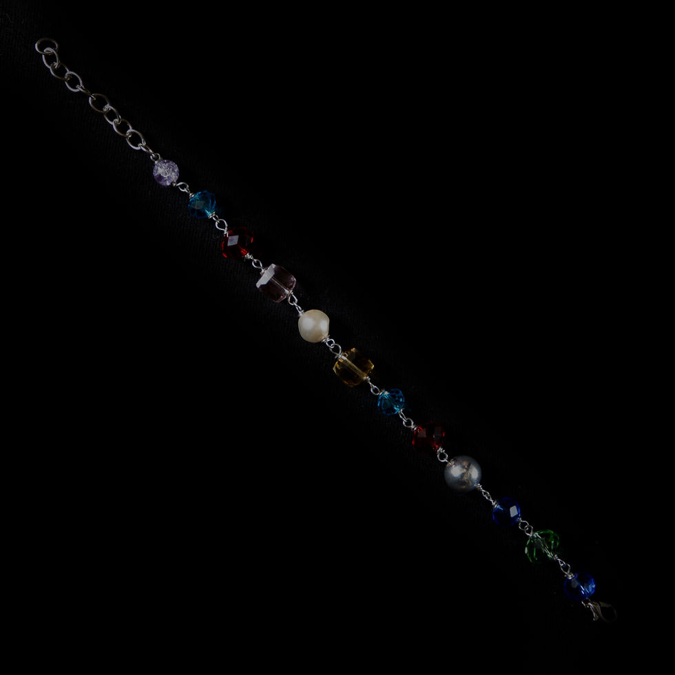 Thumbnail: Bracelet en 12 perles mixé