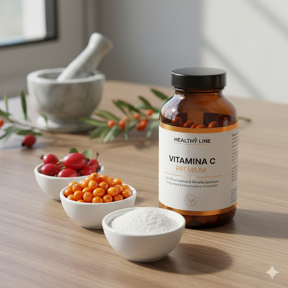 Vitamina C: L'Alleato PREMIUM per l'Immunità e la Pelle, Arricchito da Rosa Canina e Olivello Spinoso