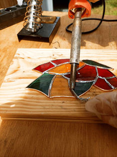 3 Papillon vitrail cours stage atelier création vitraux alice fairhead soudure étain Tiffa