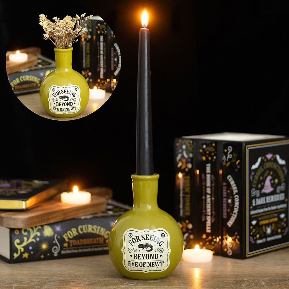 Eye of Newt potion bottle vase and candle holder.