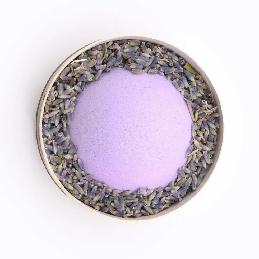 Enchanting Heart Heaven Aromatherapy Set – bath bomb, Himalayan salt, and lavender petals for relaxing spa baths.