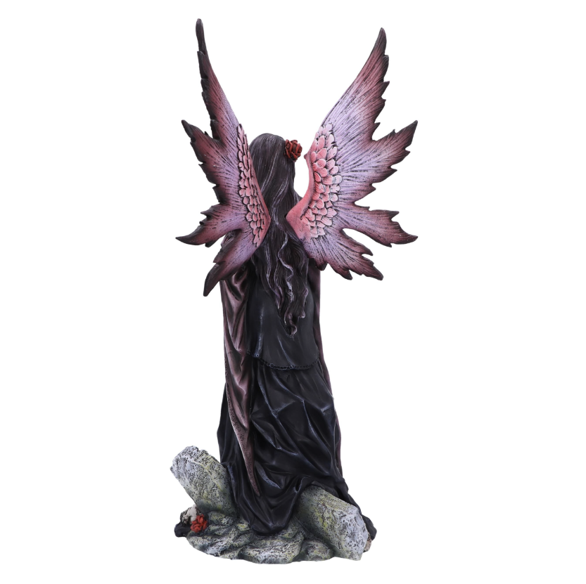 Thumbnail: Rose Fairy Figurine – 39cm hand-painted resin fairy with roses, flowing garments, and delicate wings for fantasy décor.