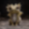 Gold steampunk dragon figurine with mechanical gear details, wide eyes, and hand-painted finish, standing 17.5cm tall