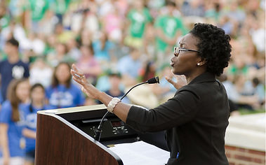 Dr. Amma speaks during her 2014 Keynote for National History Day.