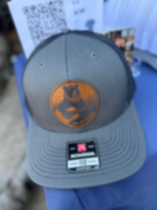 Black Bear Leather Patch Hat