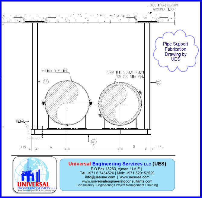 Pipe Support Fabrication Drawing