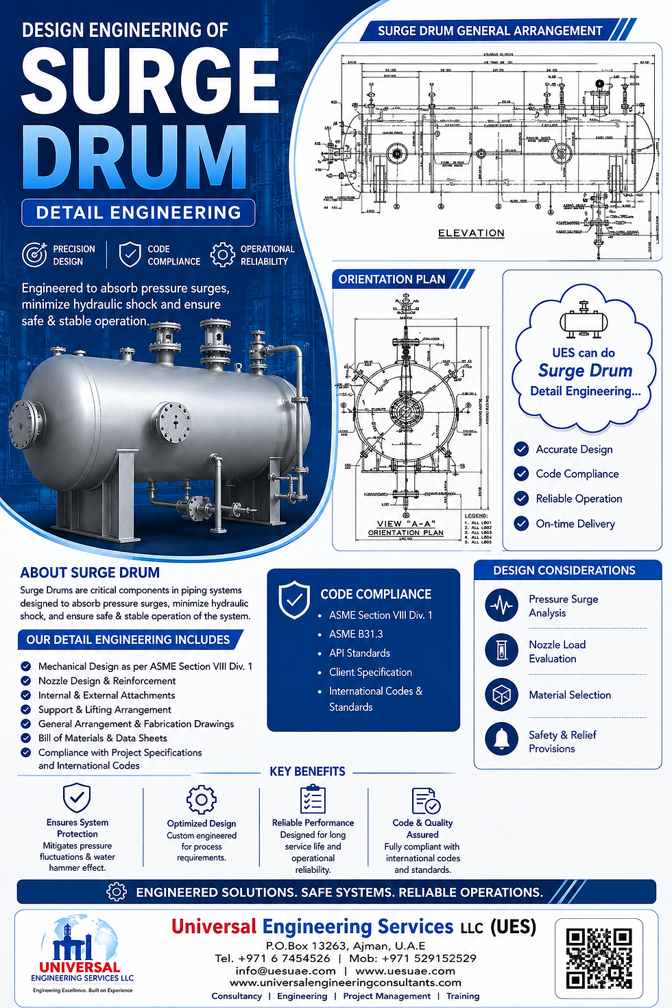 SURGE DRUM DESIGN & DETAIL ENGINEERING -UES UAE