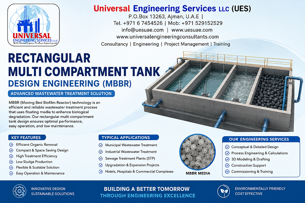 Rectangular Multi Comparatment Tank Design Engineering