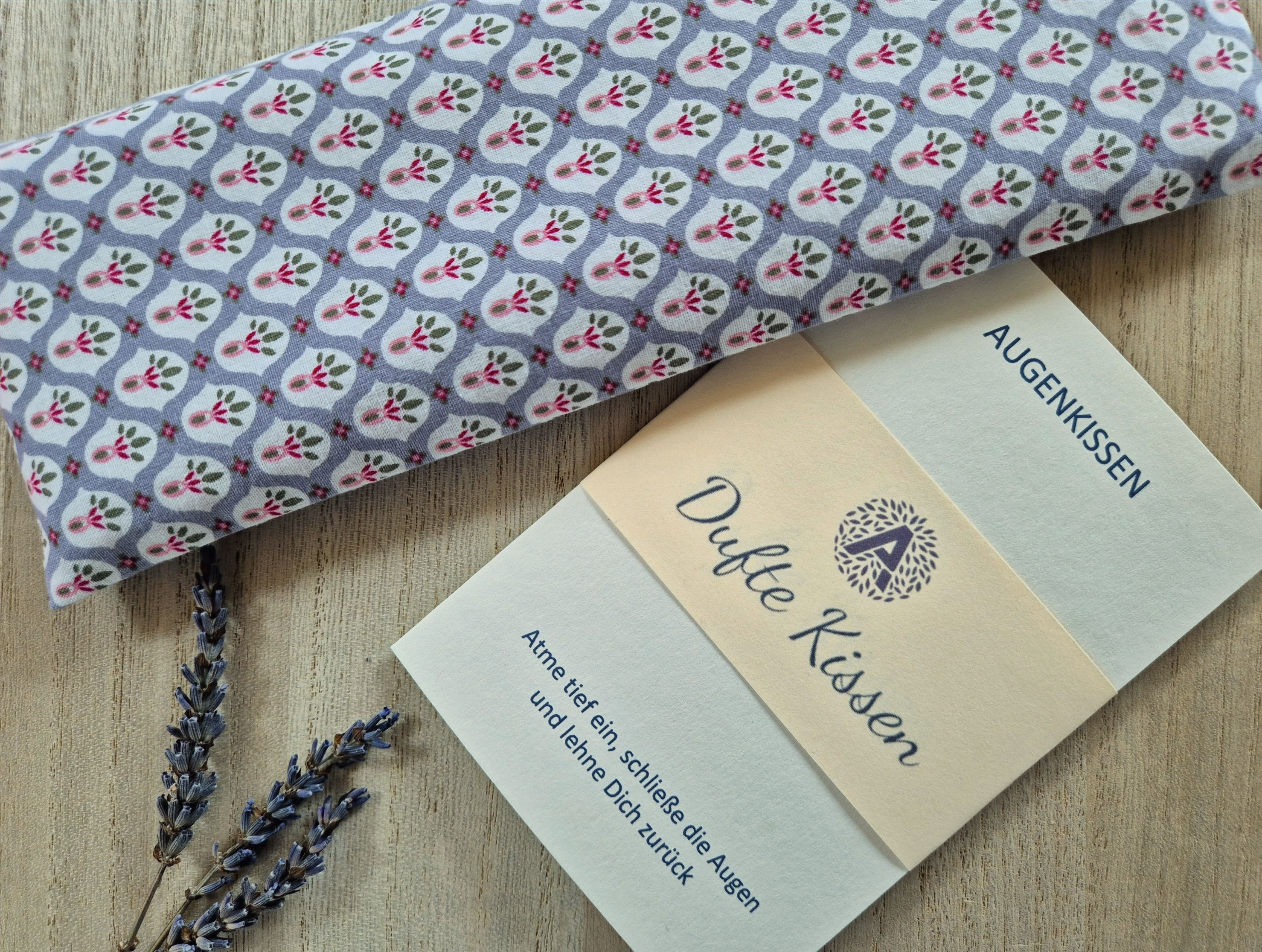 Augenkissen "Nostalgie" weiß/grau