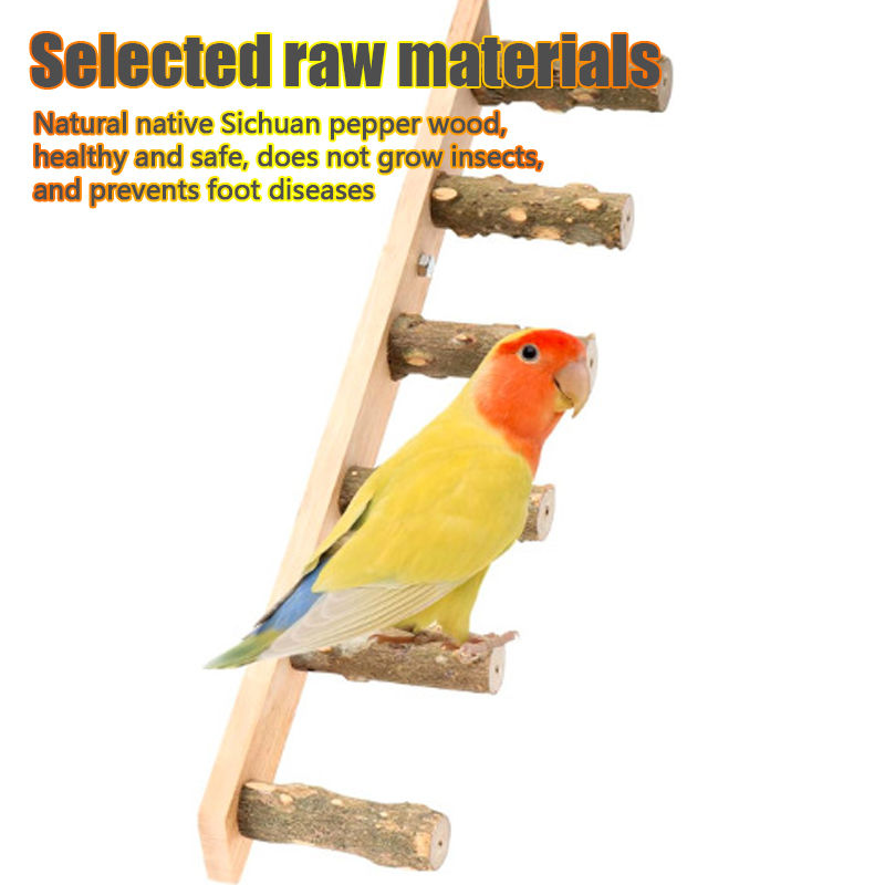 Miniatura: 1PC Wood Ladder Pet Interactive Bird Parrot Toy Ladder for Hamster Cage Funny Gr