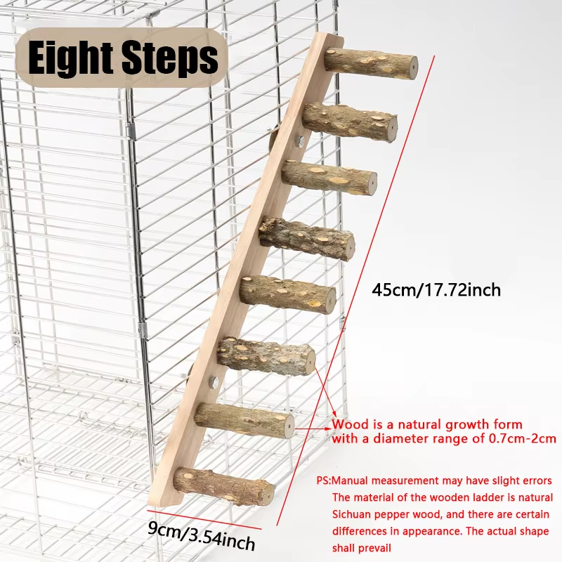 Miniatura: 1PC Wood Ladder Pet Interactive Bird Parrot Toy Ladder for Hamster Cage Funny Gr