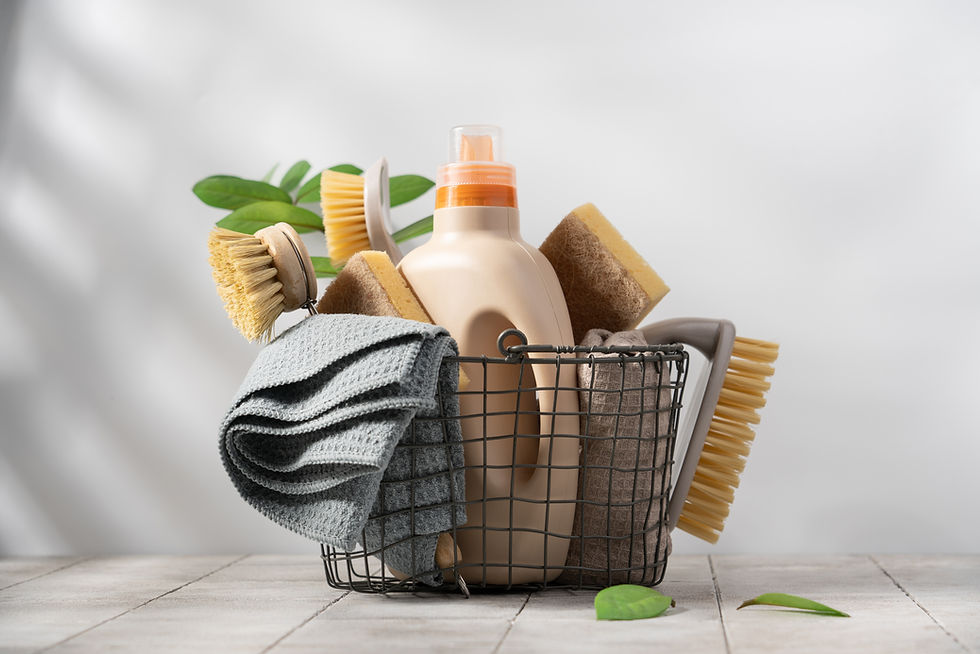 professional cleaning services, supply basket, Green Clean Innovations in Southern Maine York County and Cumberland County