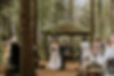 Brittany and Mikey wth their woodland wedding