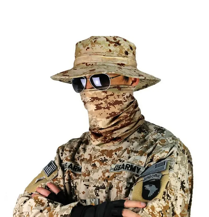 Thumbnail: Camouflage Tactical Boonie Hats Camping Climbing Bucket Sniper Hat Men Outdoor