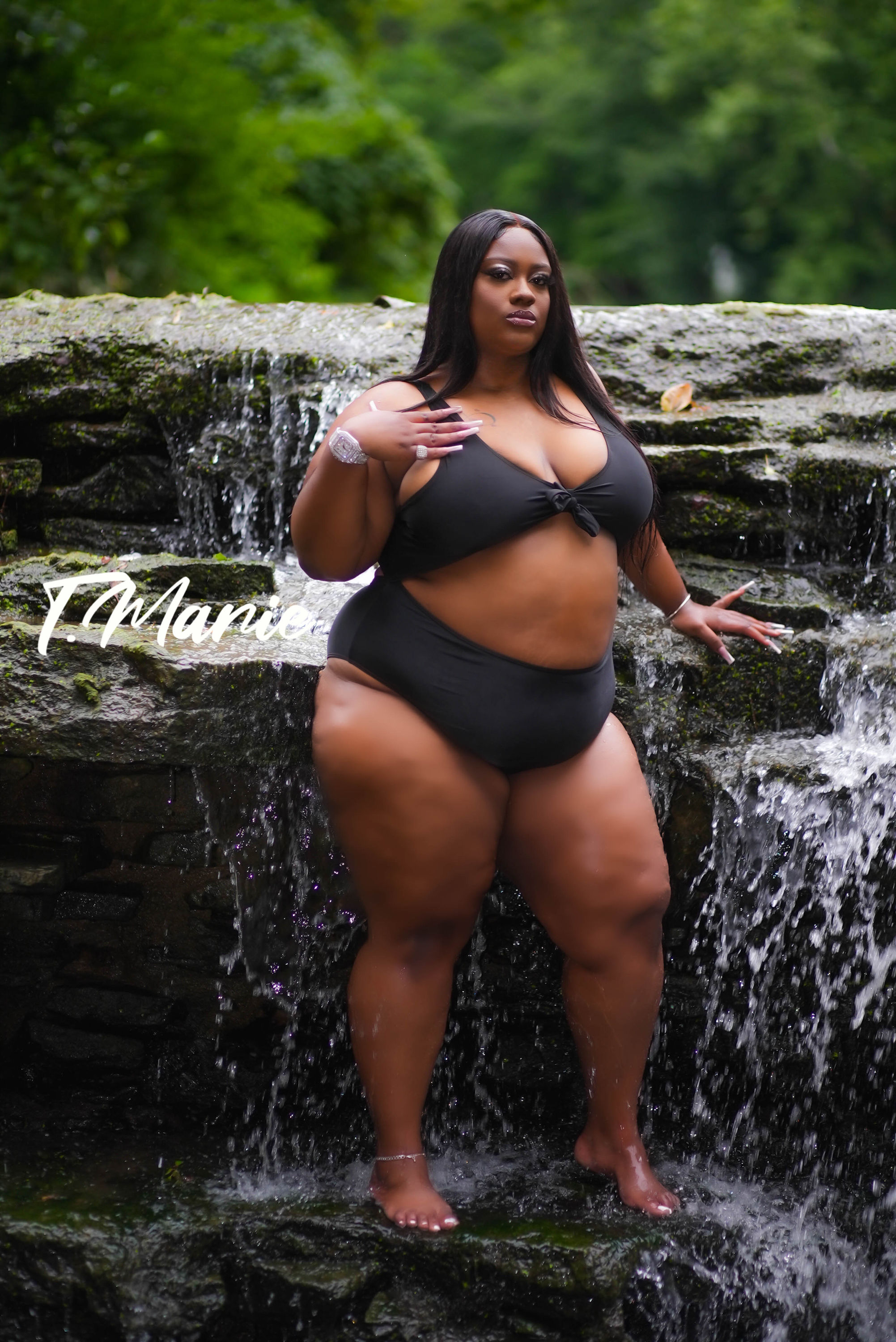 Open Middle One Piece Swimsuit 