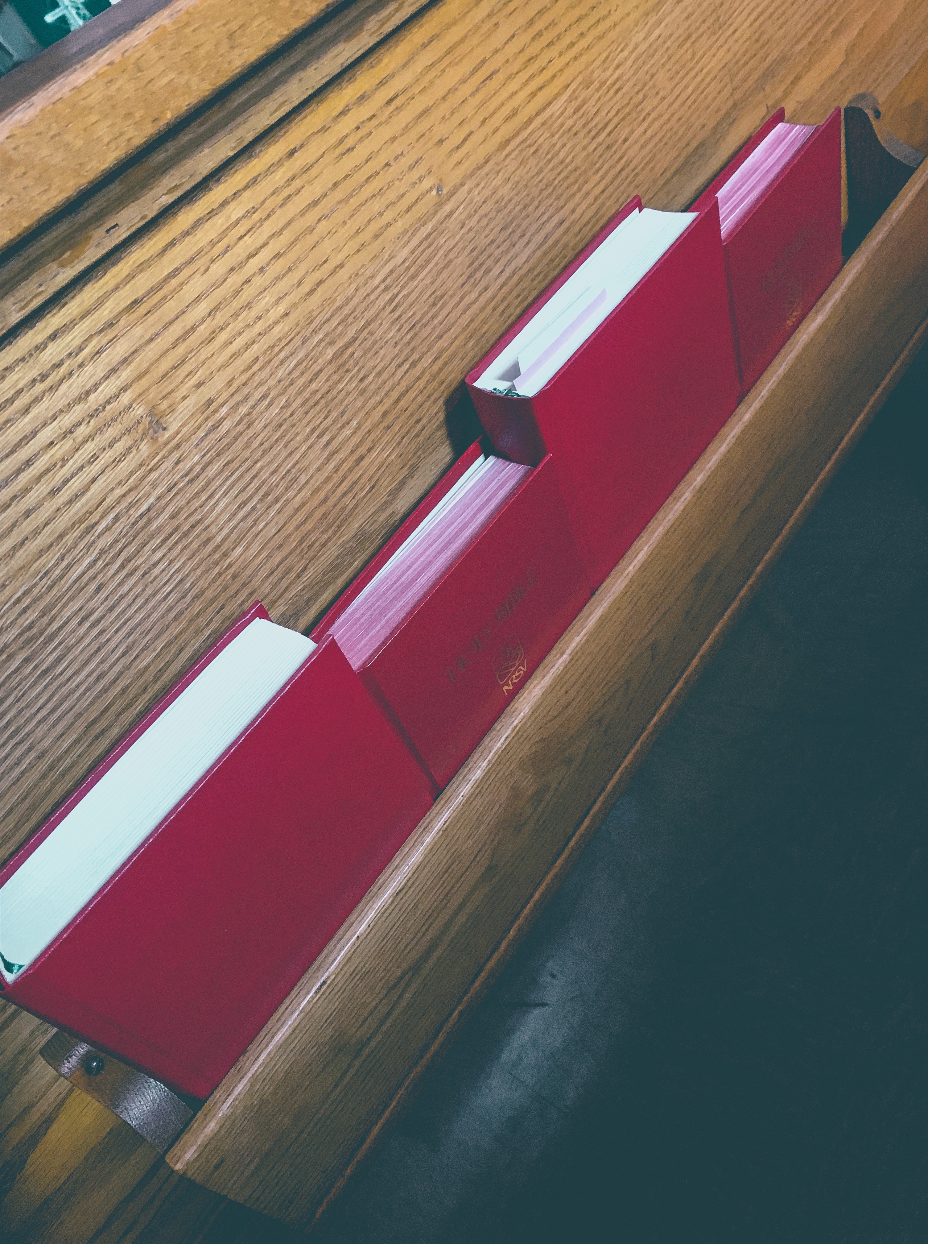Pew and Hymnals