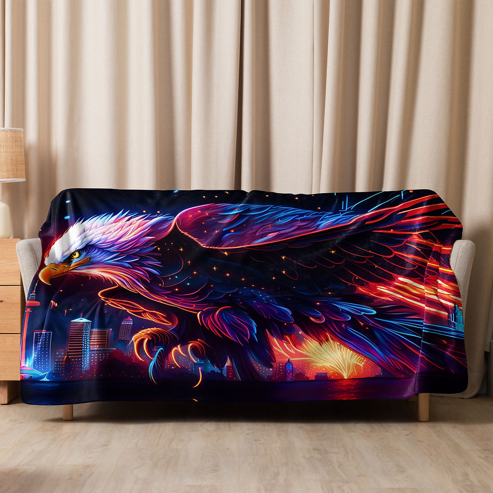 Red, White, and Boom Sherpa blanket