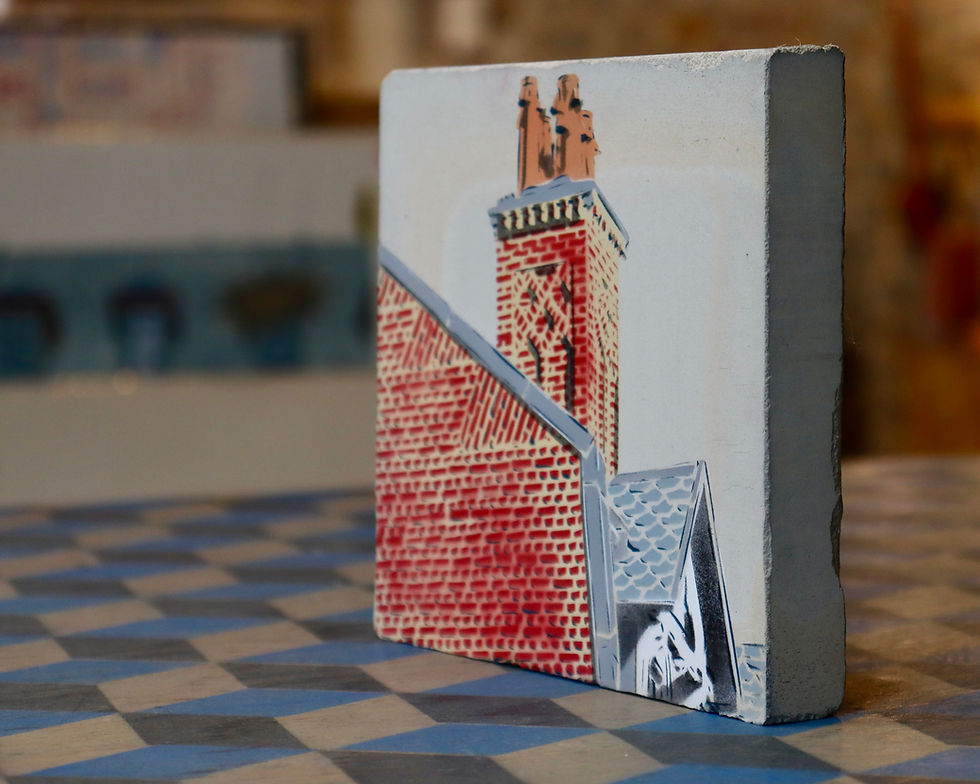 Miniature : Cheminées en briques, bloc carré 16x16 #1