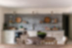 Veiny marble countertop and backsplash