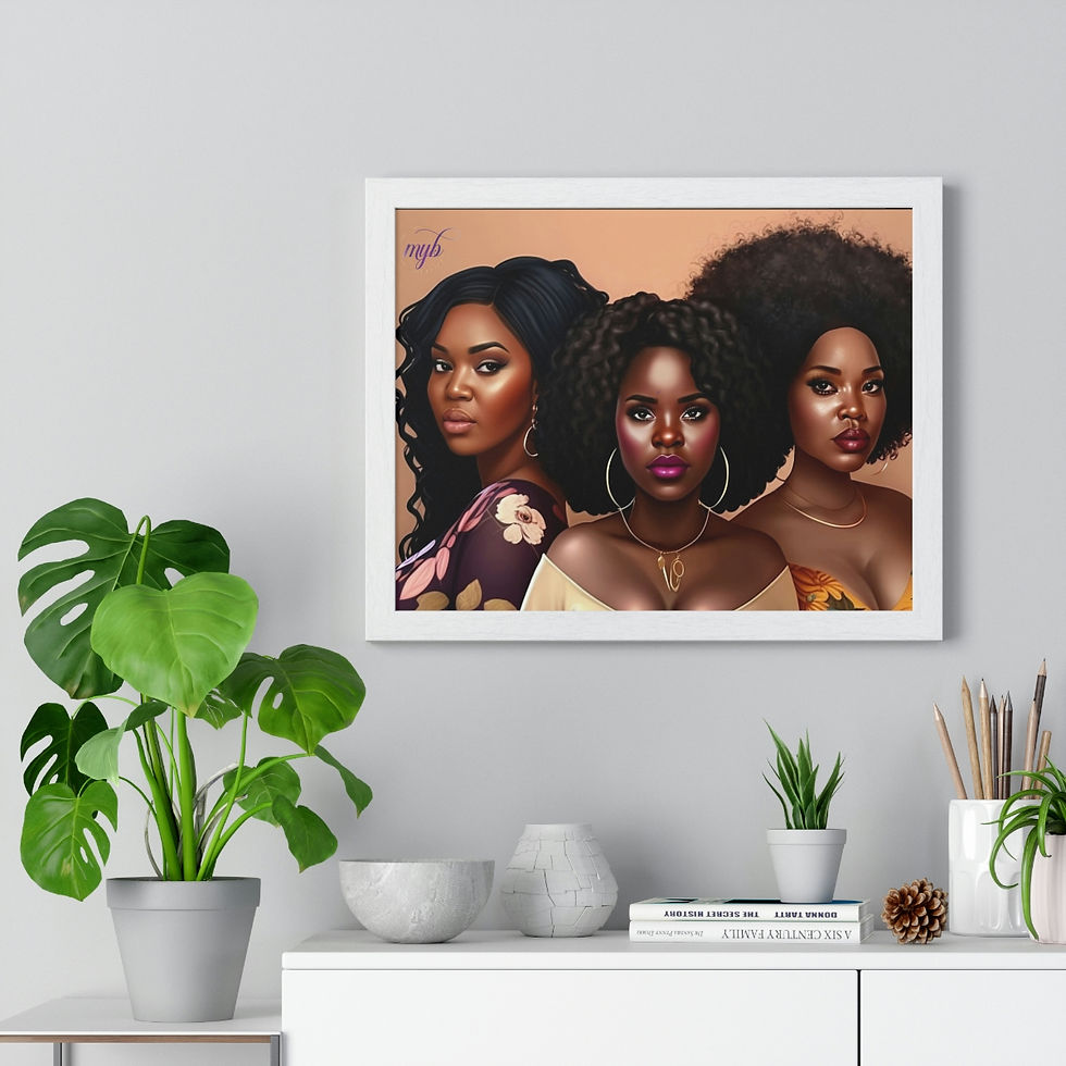 Thumbnail: THREE BEAUTIES: Premium Framed Horizontal Poster