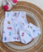 Muslin Jabla with Nappy Set - Numbers