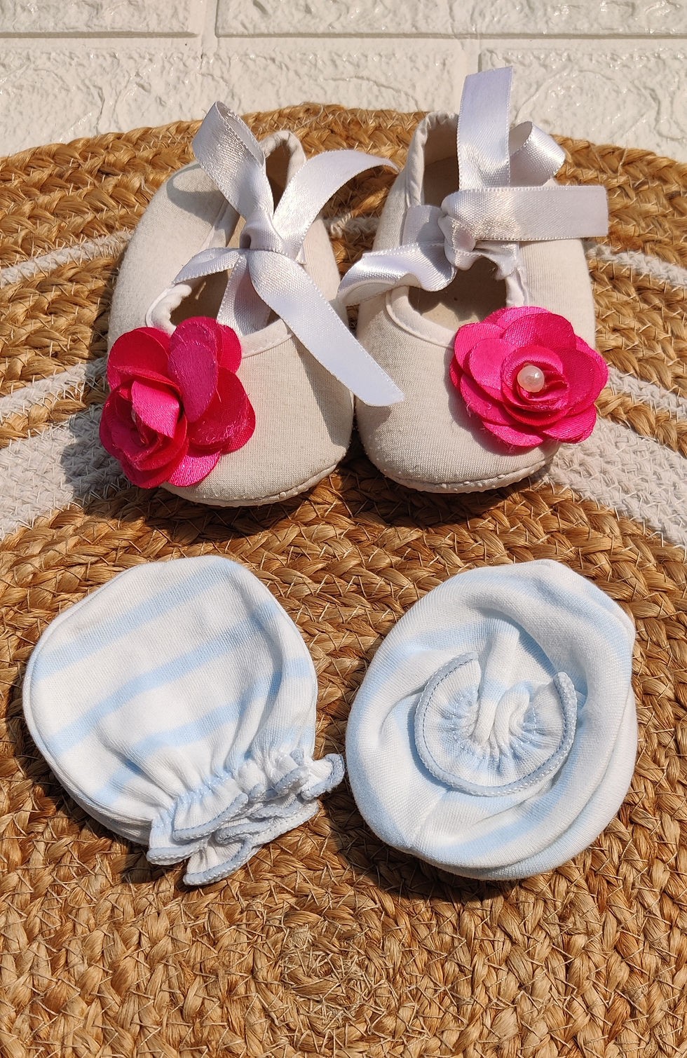 Mitten Socks Set - Blue Stripes