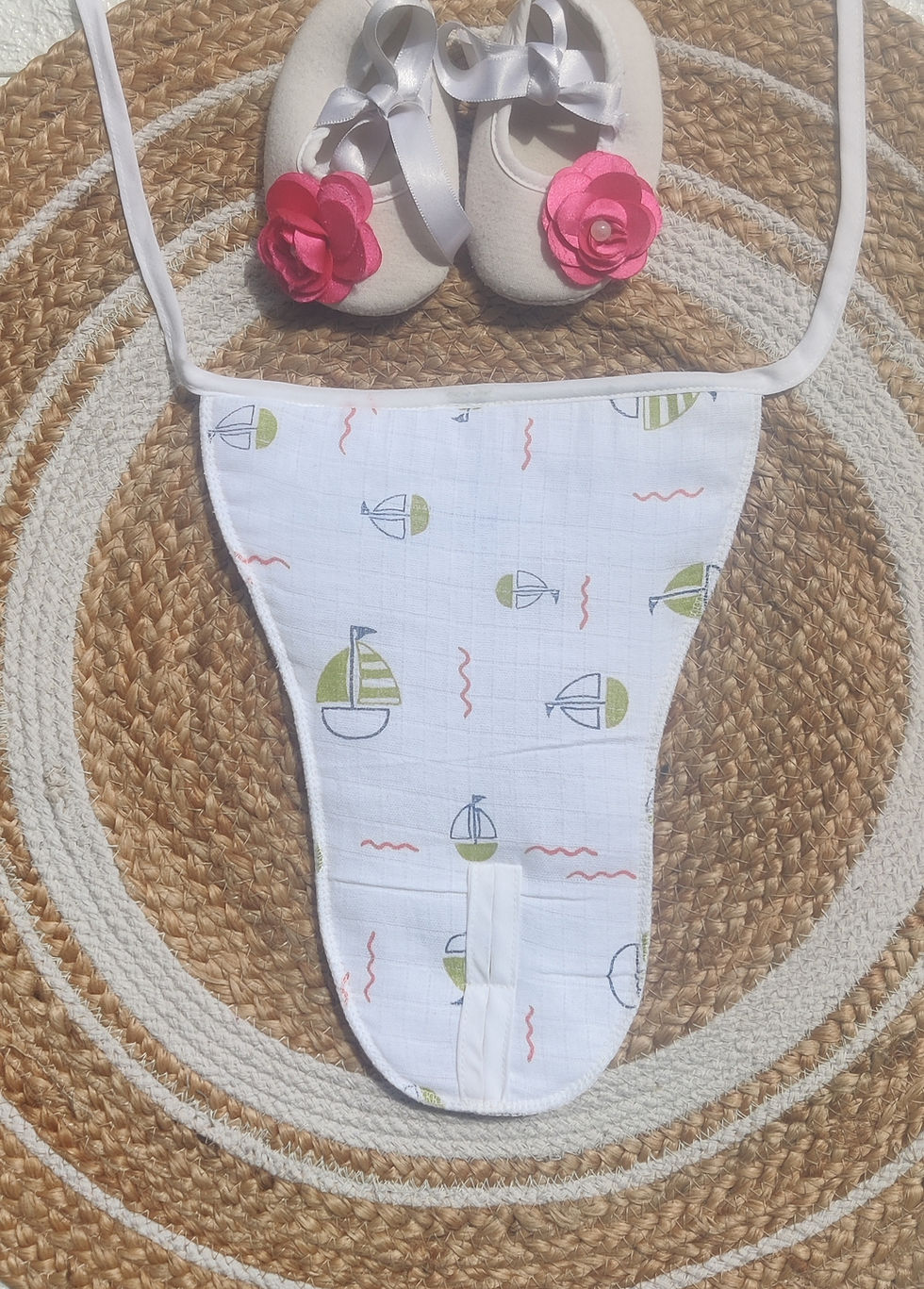 Muslin Padded Nappy - Boat