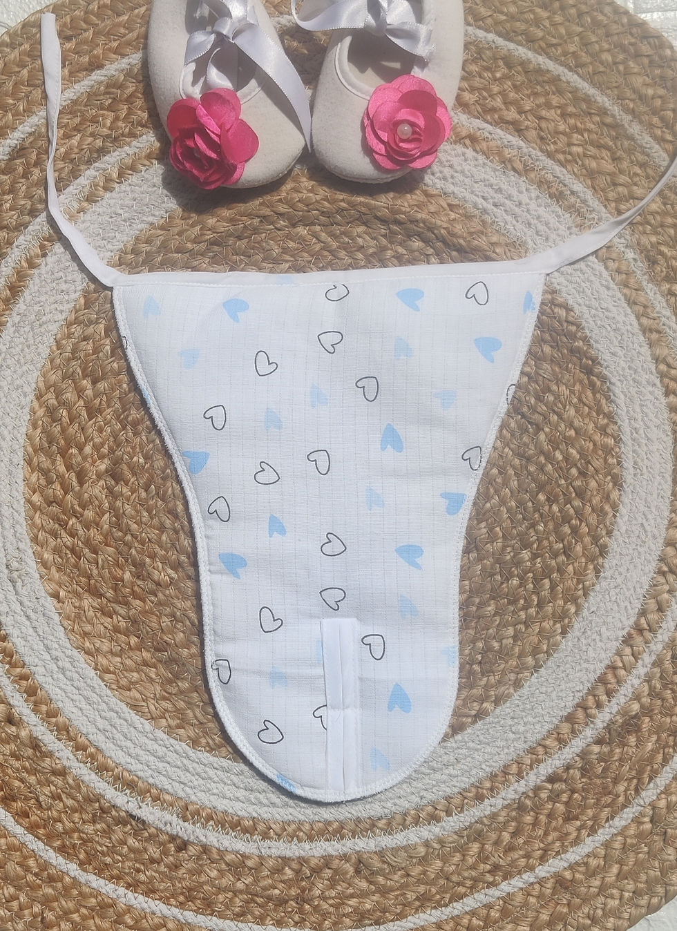 Muslin Padded Nappy - Heart