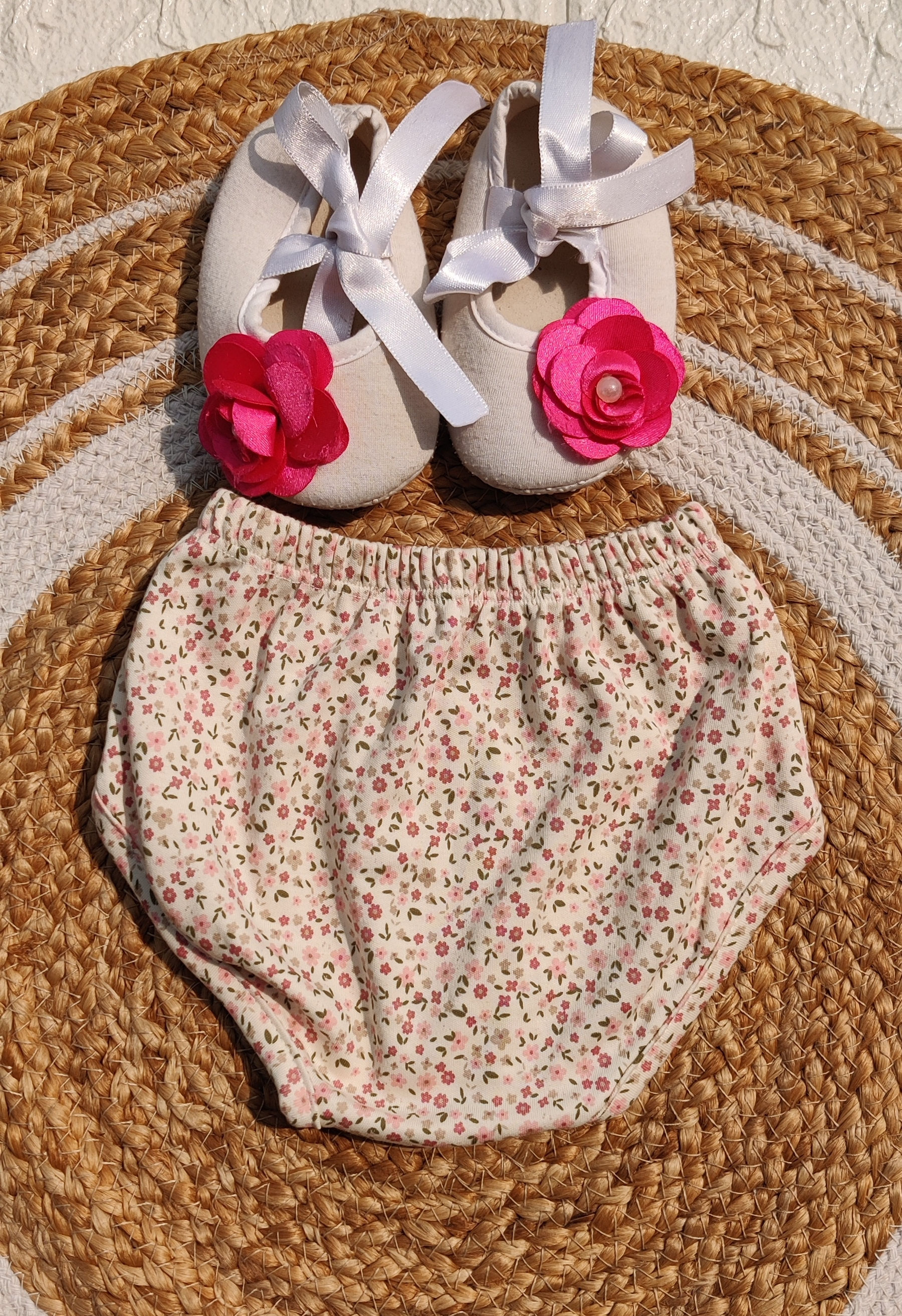 Panties Free Size - Small Red Flowers