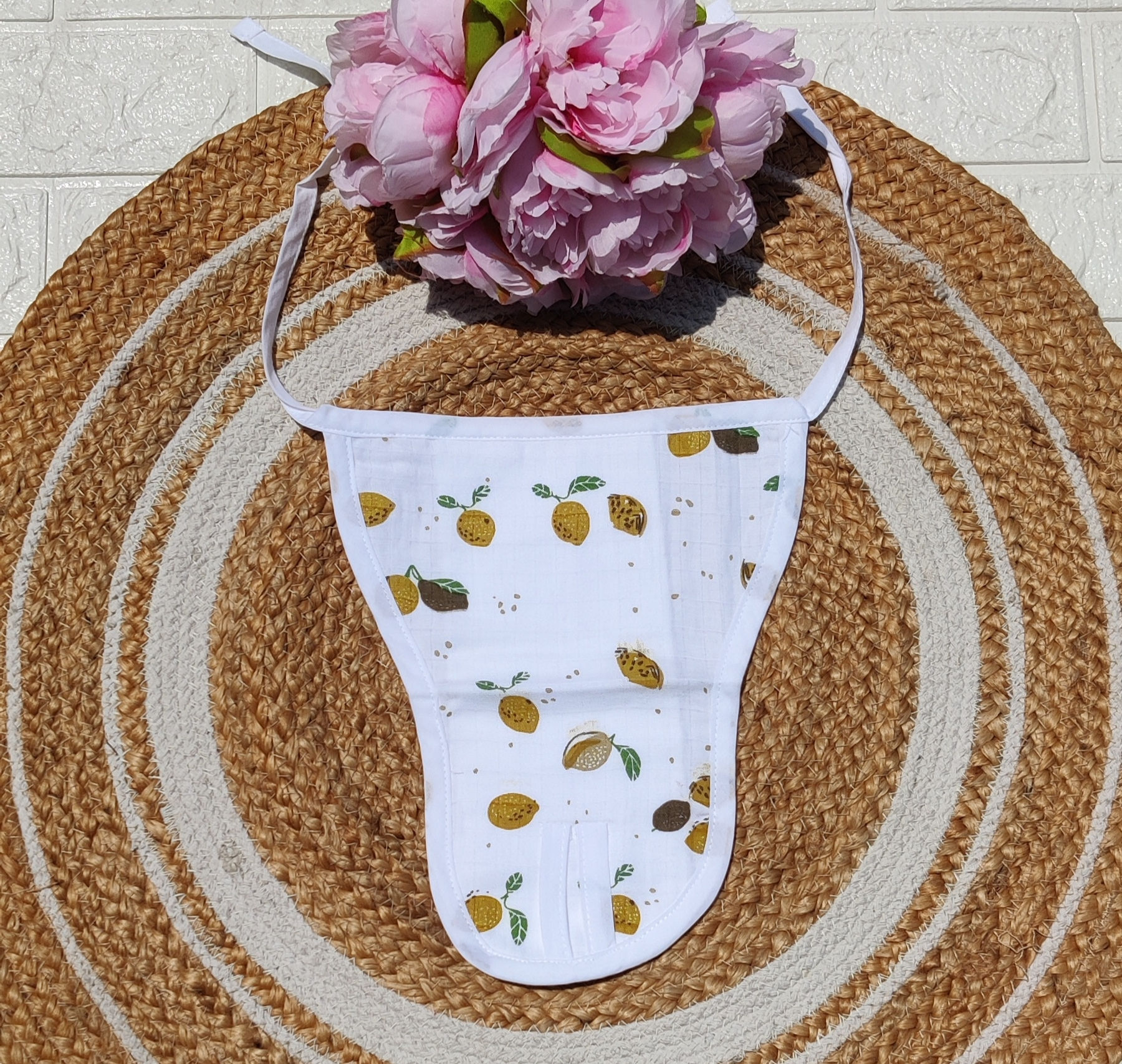 Muslin 5 Layer Nappy - Lemon