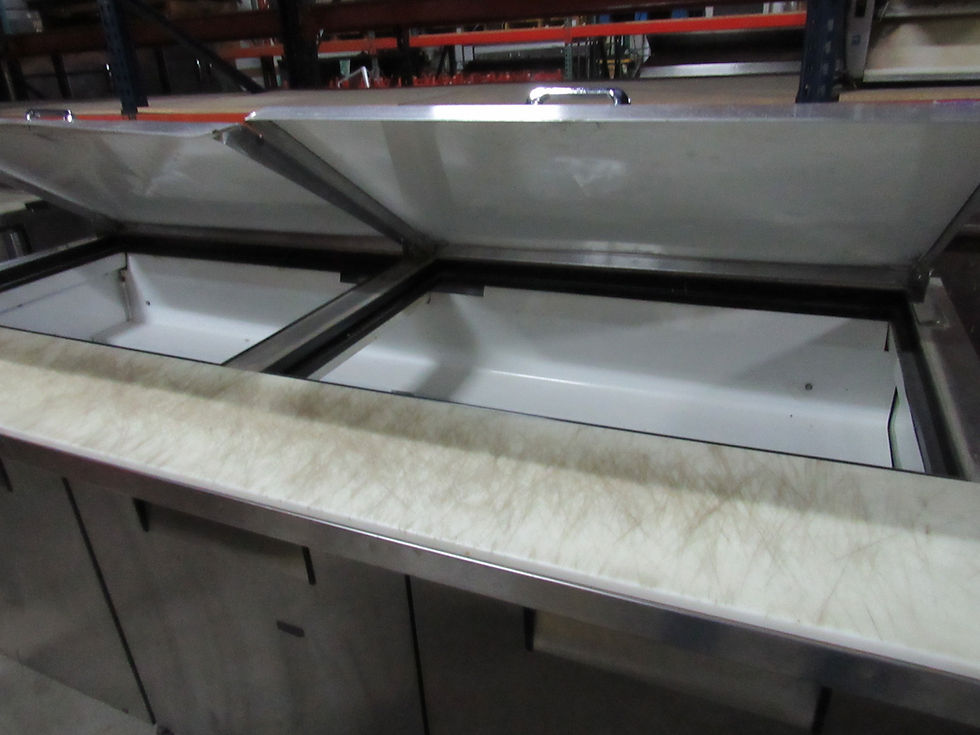 Thumbnail: True TSSU-72-30M-B-ST-HC 72 3/8" Mega Top Sandwich / Salad Prep