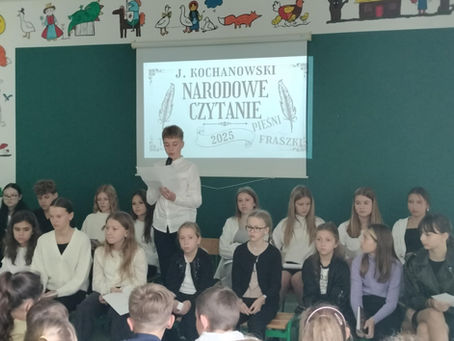 Czytanie utworów Jana Kochanowskiego