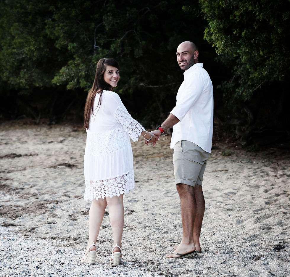 Maya and Yuri Couple's Engagement Photo Shoot in Afissos, Pelion. Destination Engagement.