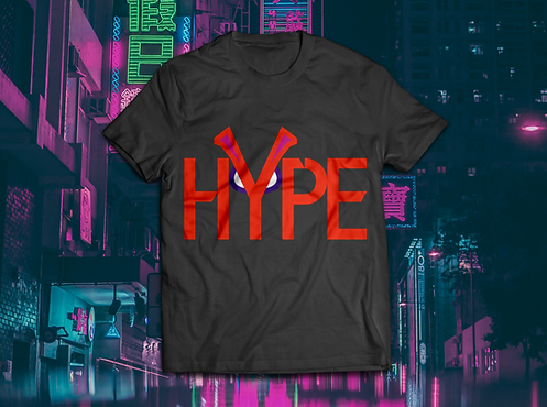 HYPE T-shirt mockup Colour 2 on Black.pn