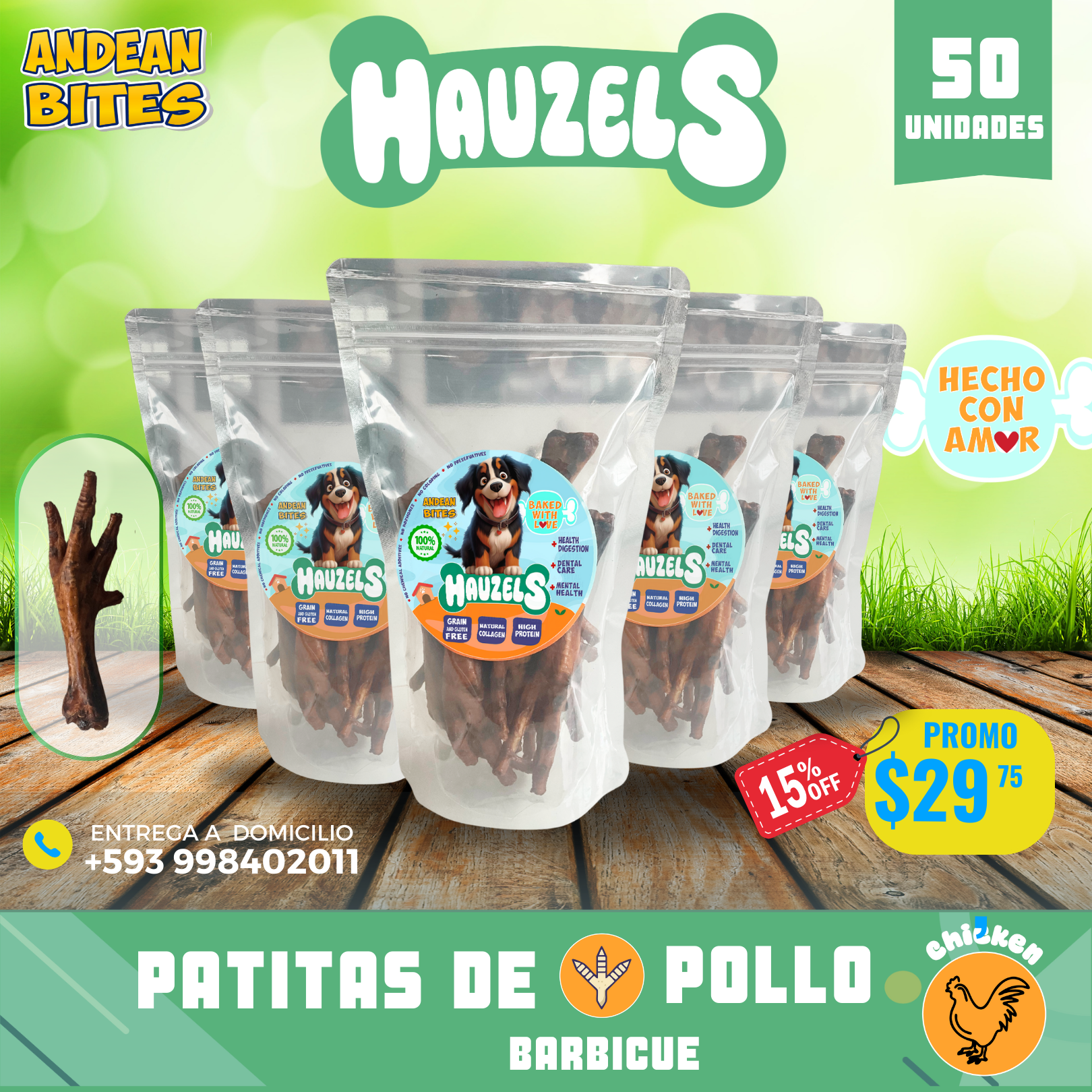 Patitas de pollo barbicue x 50 uni