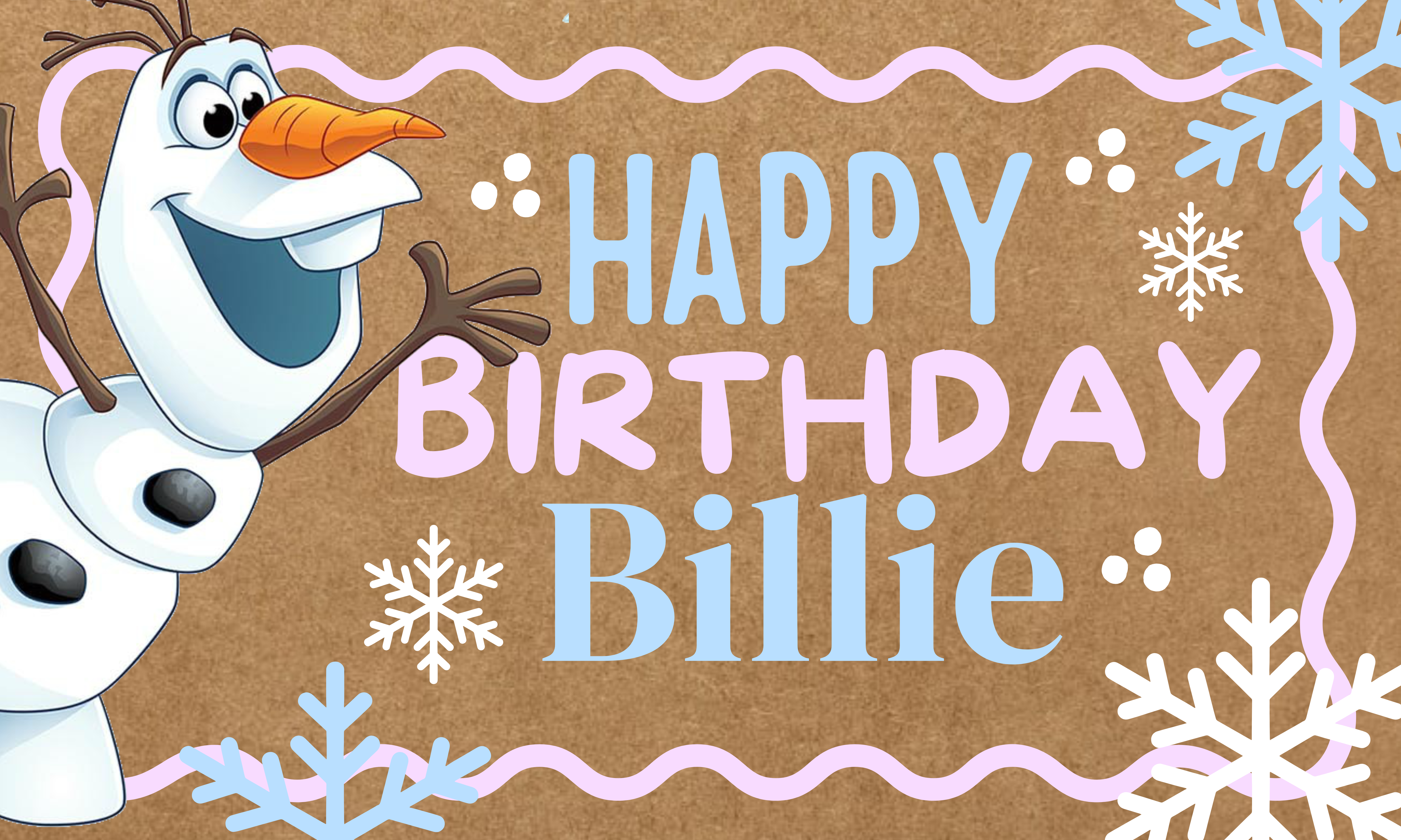 Snowman Birthday Banner