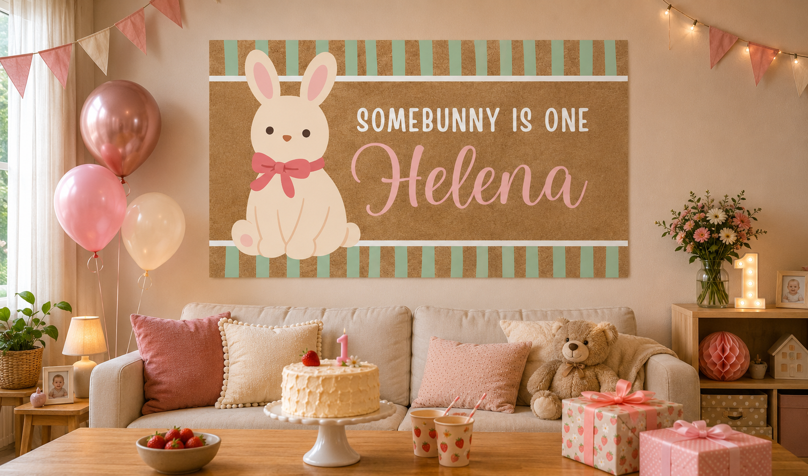 Somebunny Birthday Banner