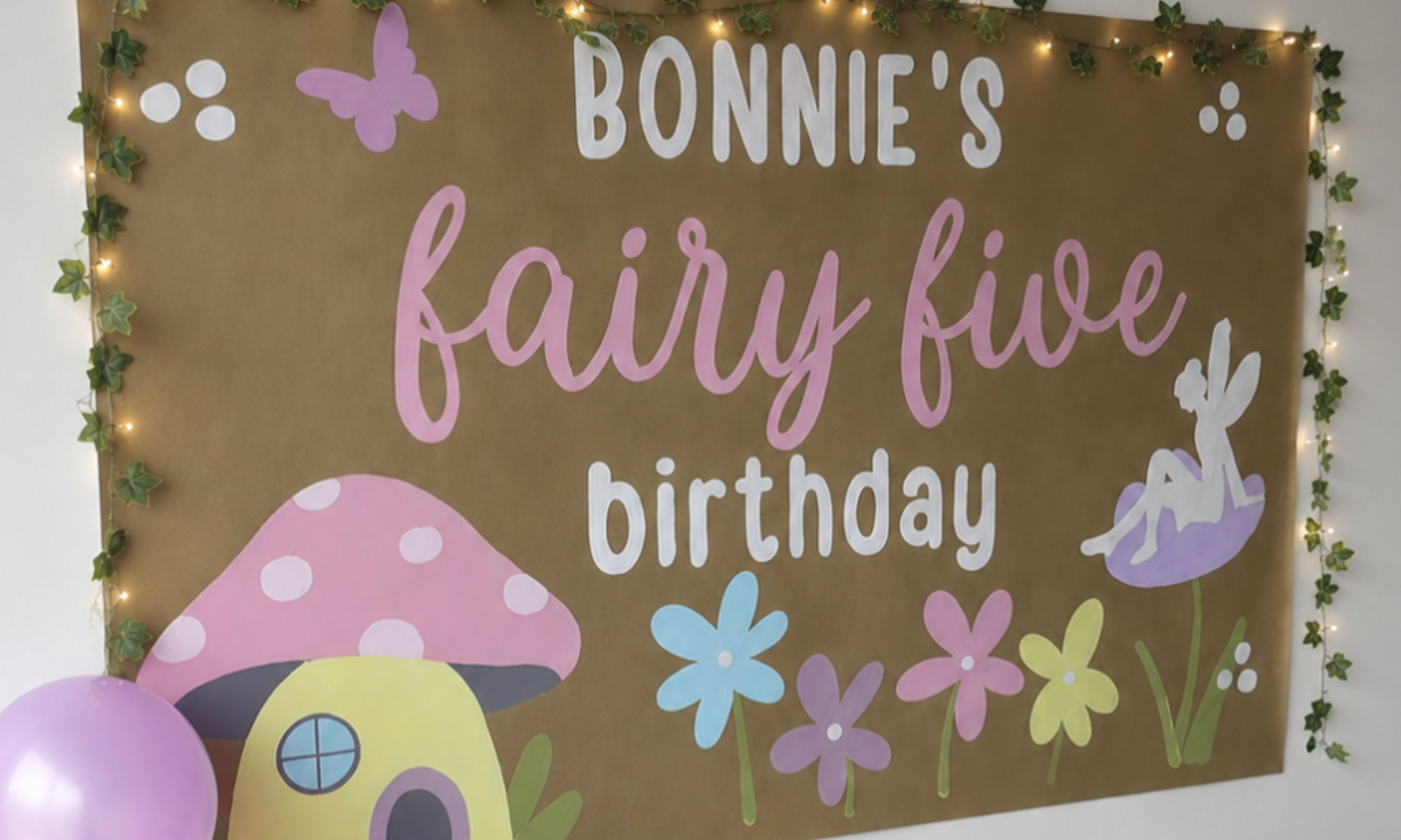 Fairy Birthday Banner