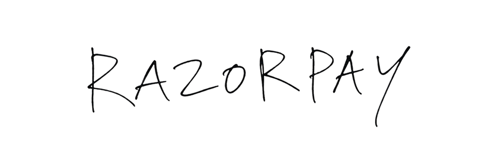 Razorpay logo handwritten by Siddharth Kumar Copywriter