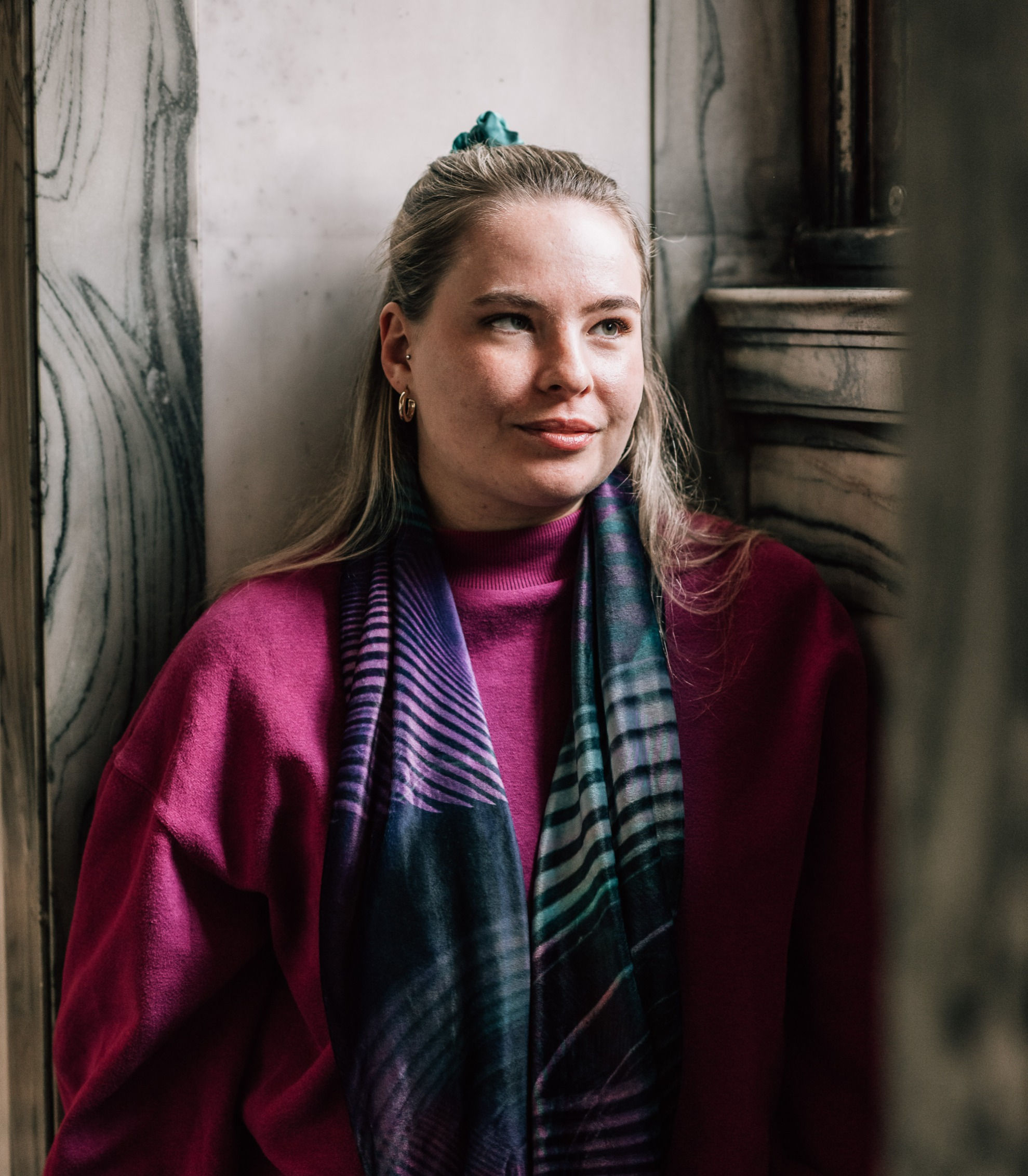 'FLUORITE' Plush Velvet Infinity Scarf