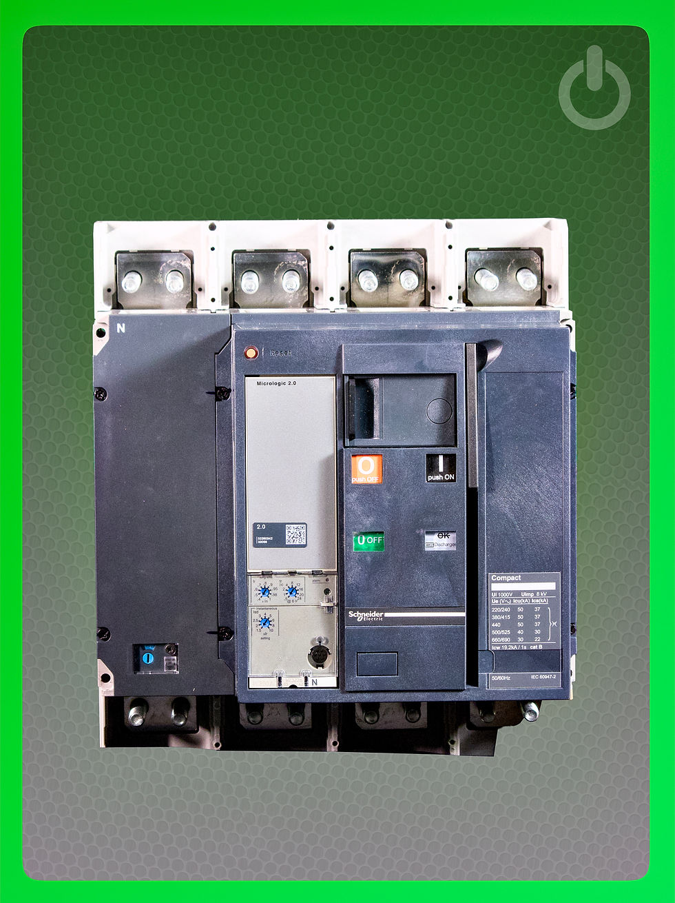 800A,4P,50kA MCCB WITH MIC 2.0_El Fixed front