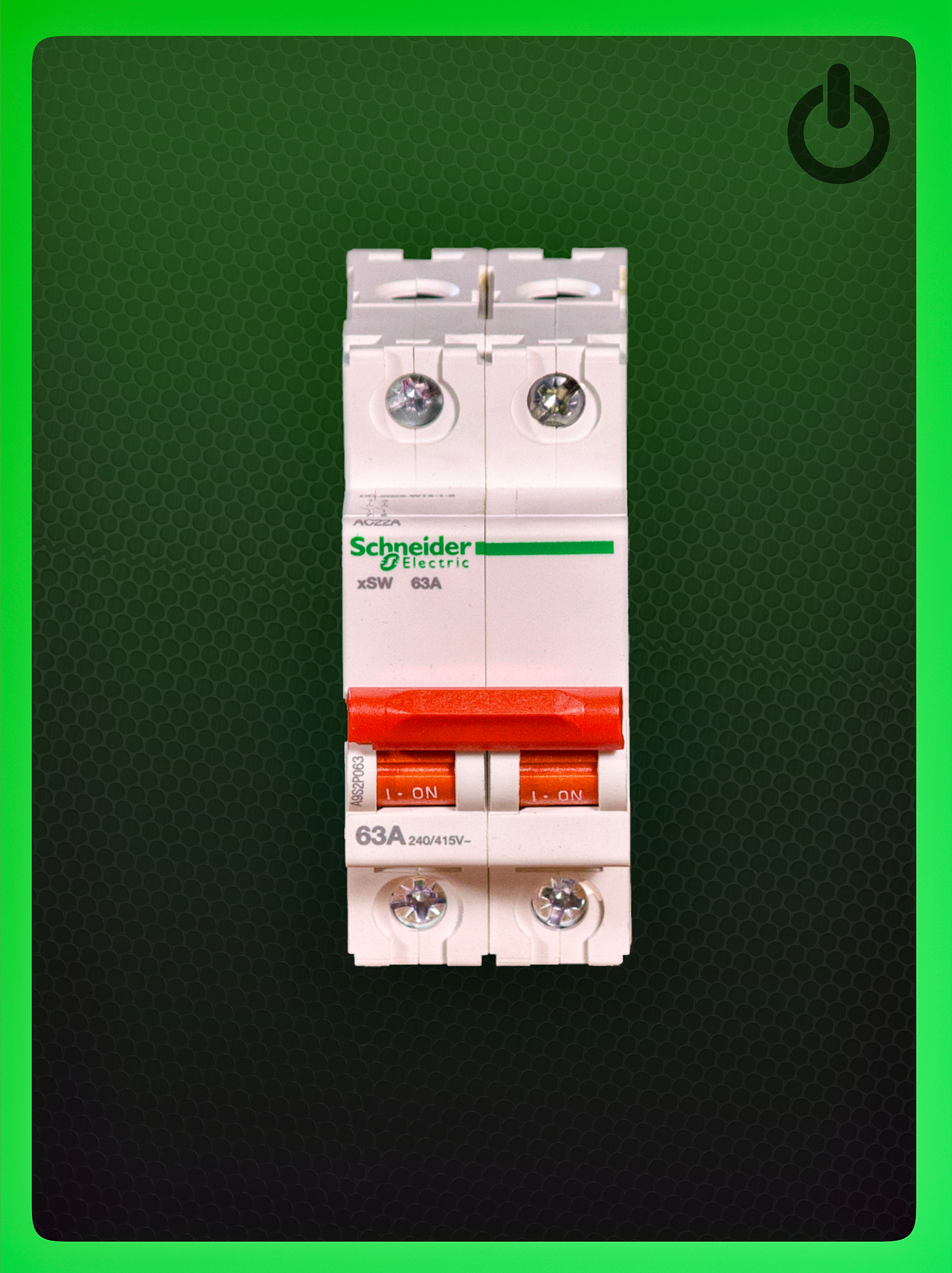 Acti 9 Isolator xSW 2P 63A front