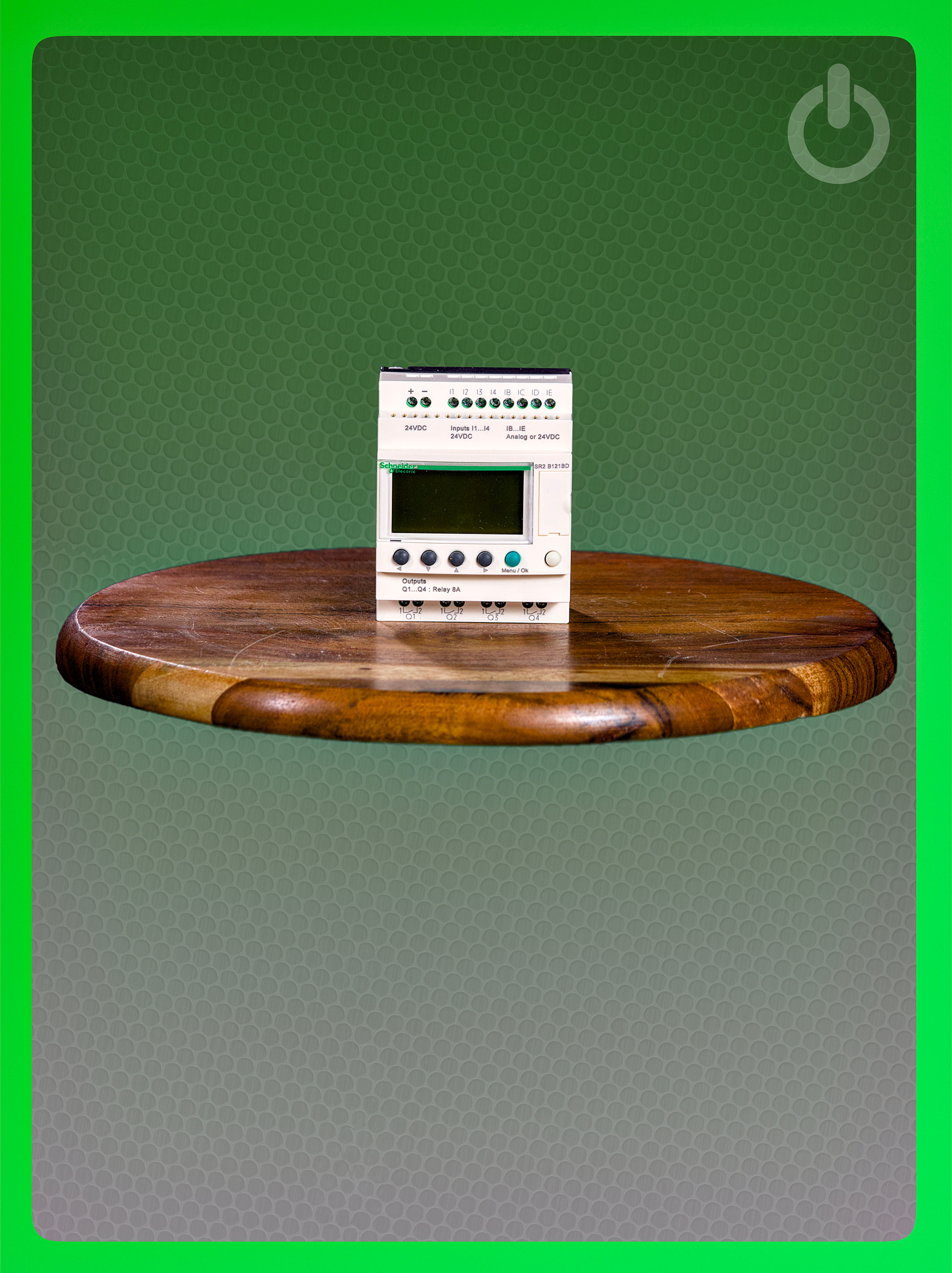 SR 12 I/O REL. 24VDC DISPL & CLK front