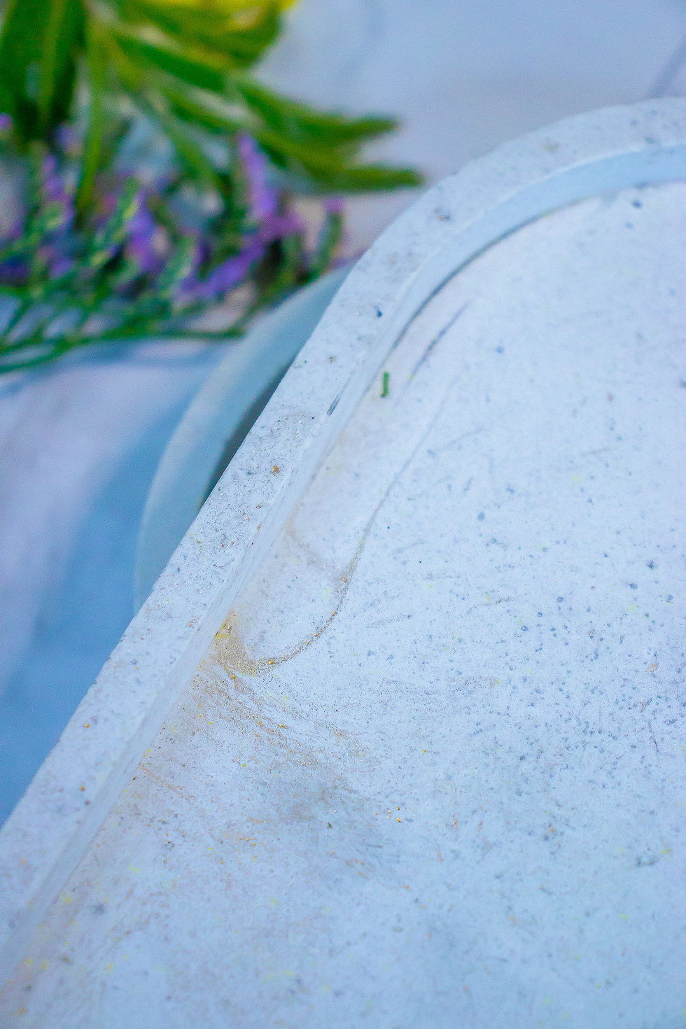 Miniature : Support bâton fumigation en plâtre - Fait main & sur commande