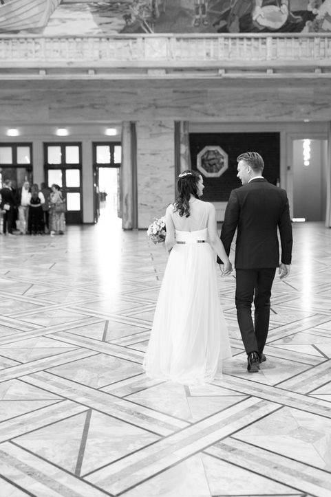Bryllupsfotografering på Rådhuset i Oslo