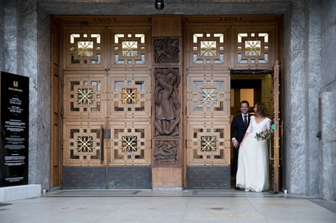 Bryllupsfotografering på Rådhuset i Oslo