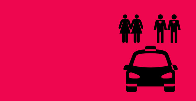 Los taxis de color arcoíris