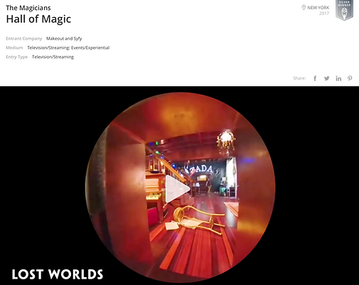 CLIO SILVER WINNER- HALL OF MAGIC